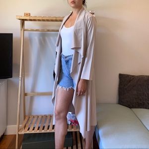 KITSON: NAANAA Jersey/Stretch Trench Coat